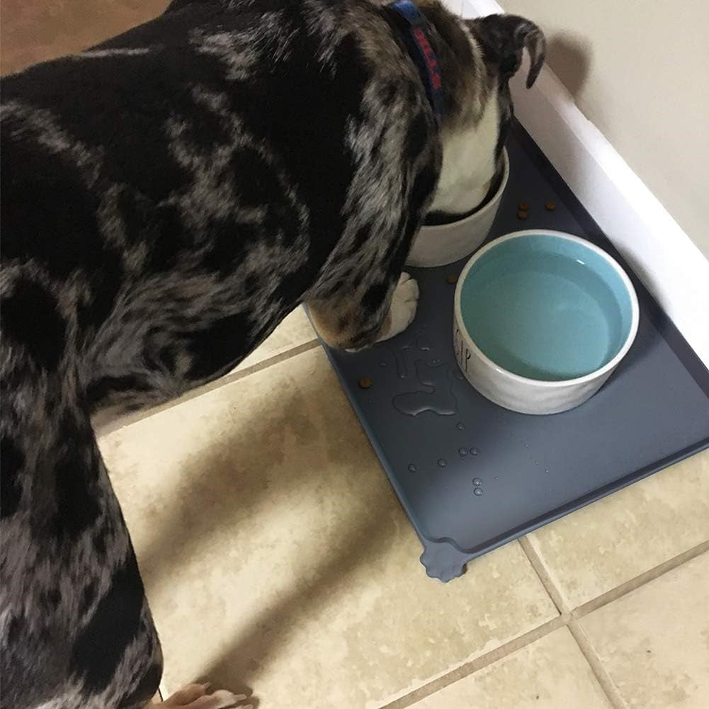 Waterproof Pet Feeding Mat - Protect Your Floors Now!-Black-18.89 x 11.81 inches-Nora Luxe