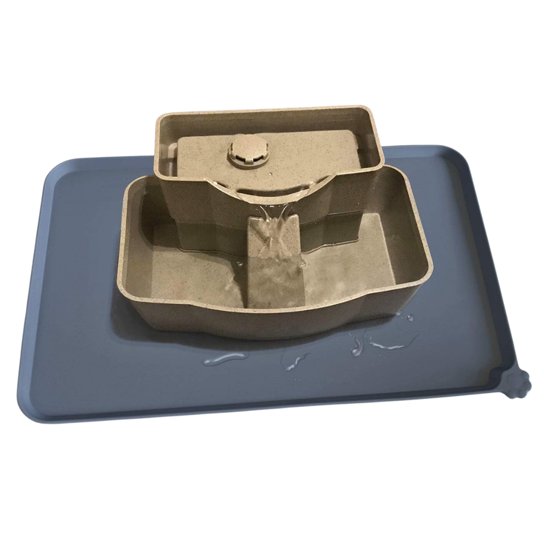 Waterproof Pet Feeding Mat - Protect Your Floors Now!-Black-18.89 x 11.81 inches-Nora Luxe