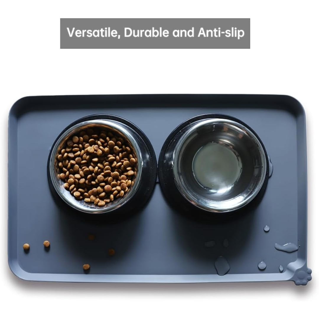 Waterproof Pet Feeding Mat - Protect Your Floors Now!-Black-18.89 x 11.81 inches-Nora Luxe