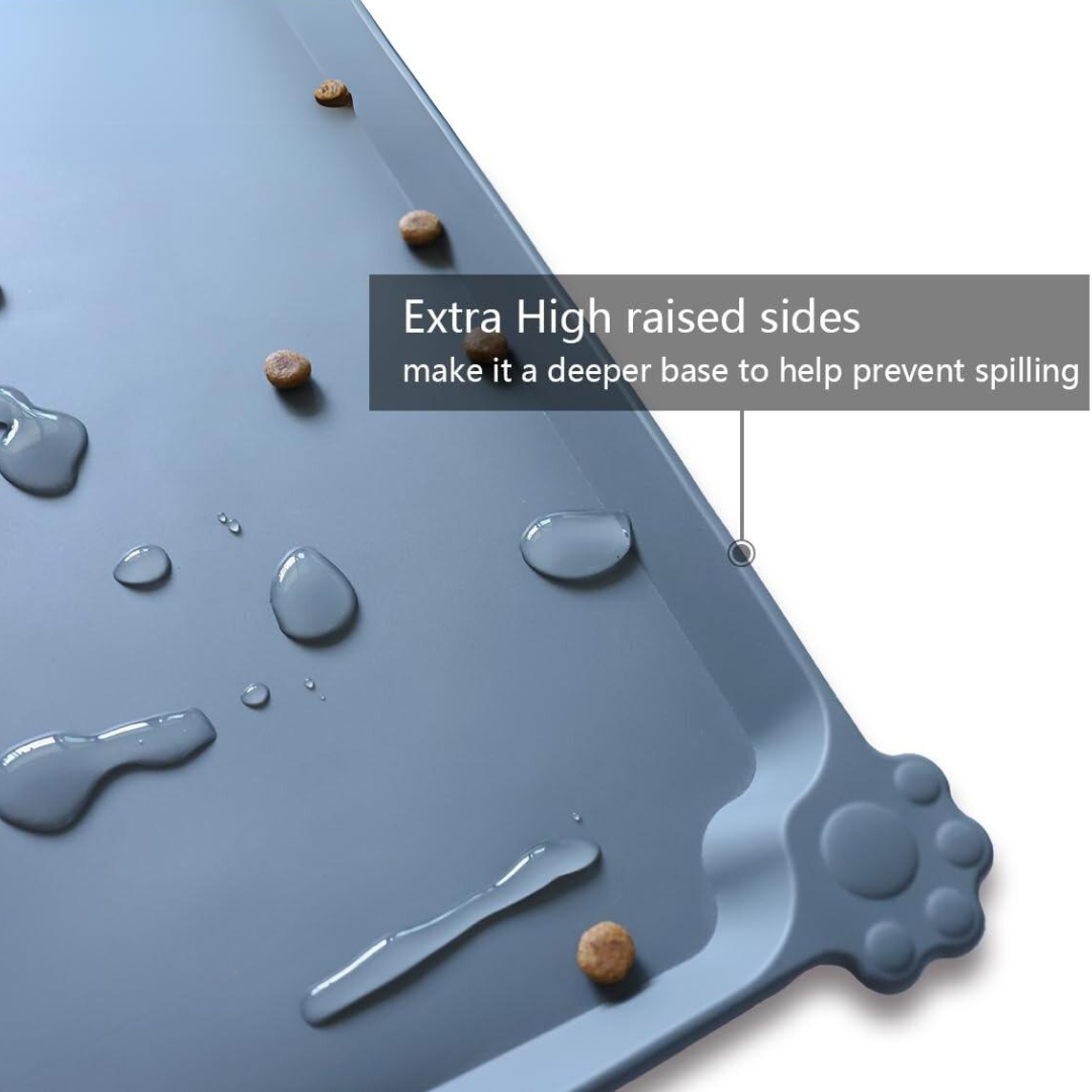 Waterproof Pet Feeding Mat - Protect Your Floors Now!-Black-18.89 x 11.81 inches-Nora Luxe
