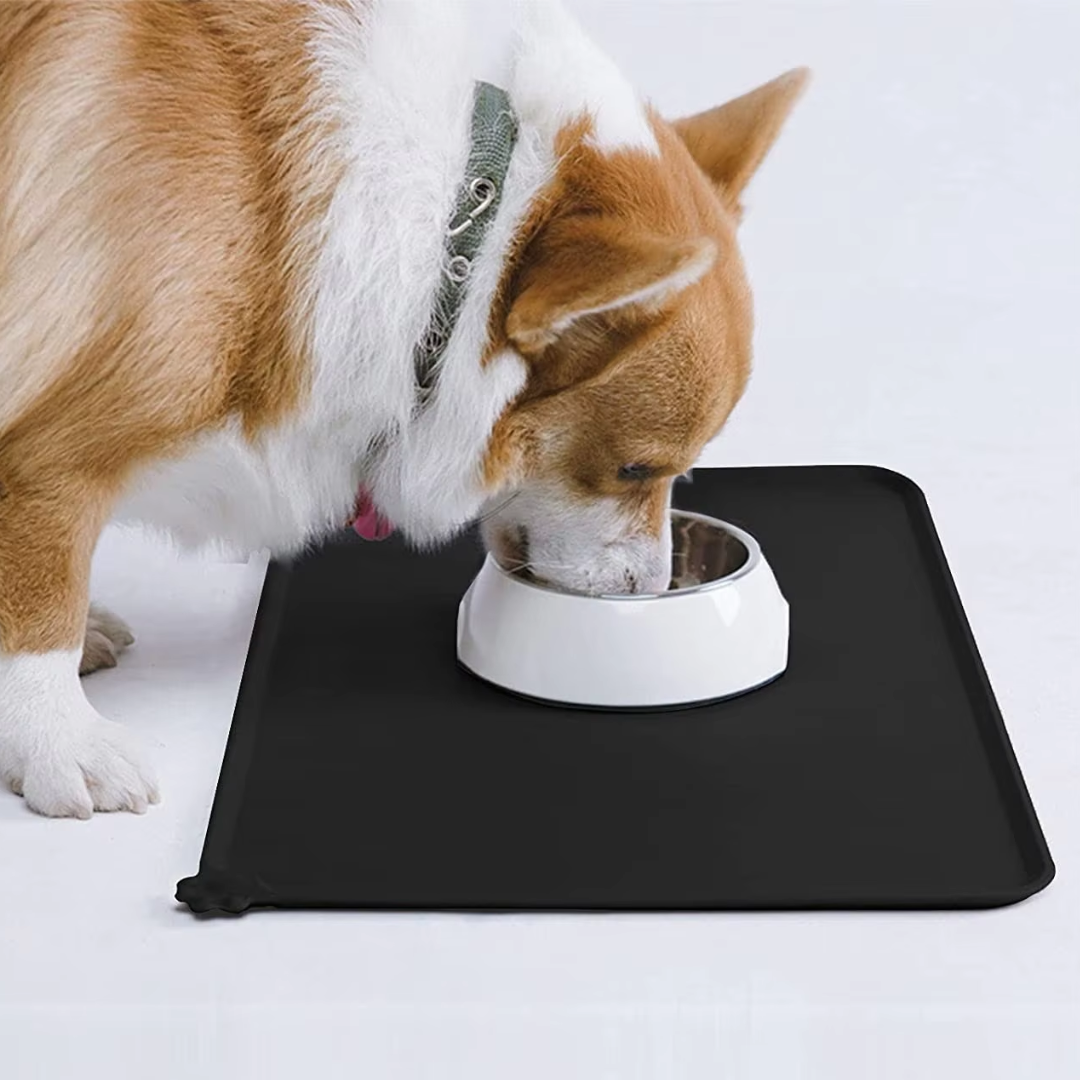 Waterproof Pet Feeding Mat - Protect Your Floors Now!-Black-18.89 x 11.81 inches-Nora Luxe
