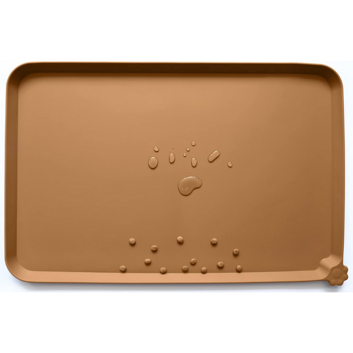 Waterproof Pet Feeding Mat - Protect Your Floors Now!-Brown-18.89 x 11.81 inches-Nora Luxe