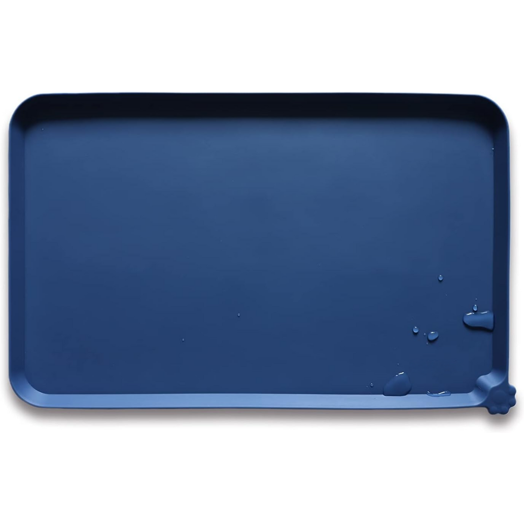 Waterproof Pet Feeding Mat - Protect Your Floors Now!-Dark Blue-18.89 x 11.81 inches-Nora Luxe