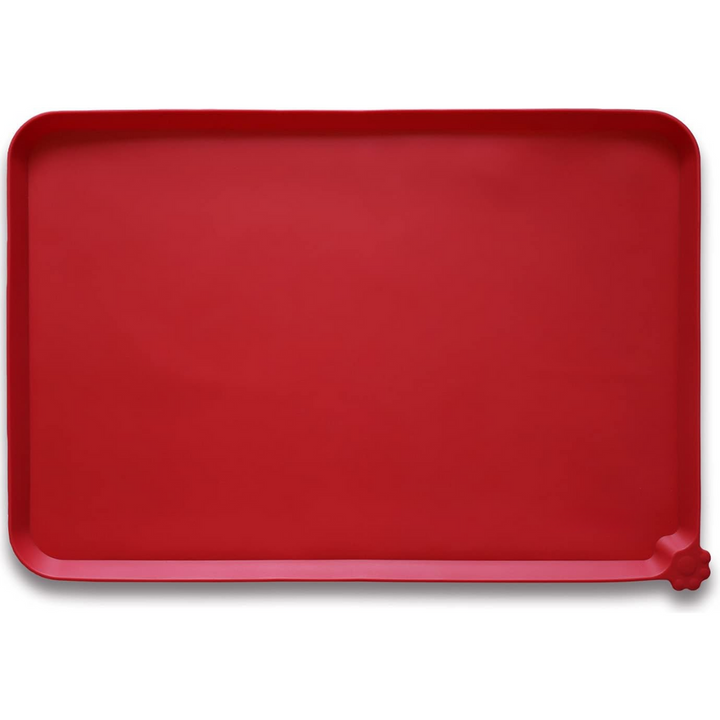 Waterproof Pet Feeding Mat - Protect Your Floors Now!-Red-18.89 x 11.81 inches-Nora Luxe