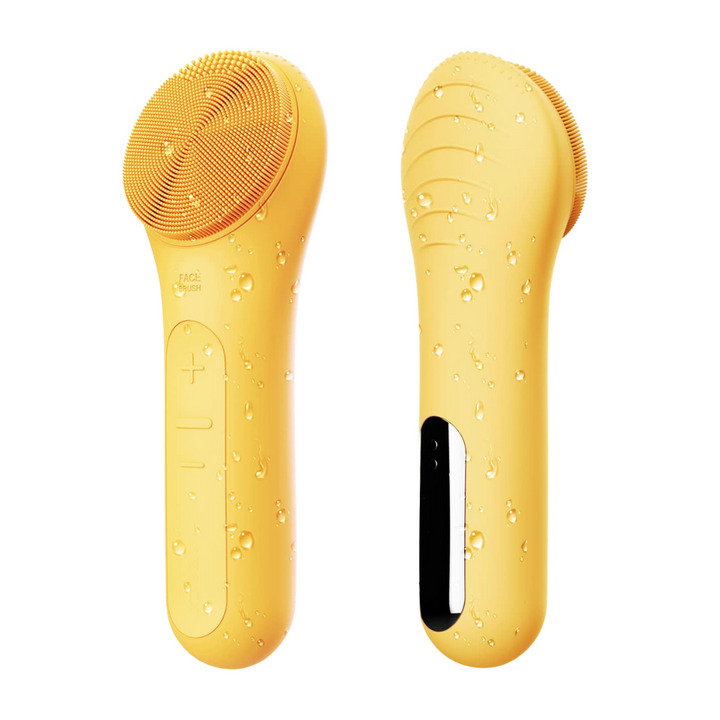 Waterproof Rechargeable Face Cleansing Brush-Yellow-Nora Luxe