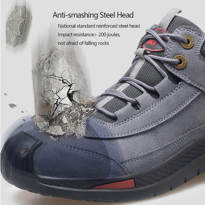 Waterproof Safety Shoes with Style and Comfort - Vigaro-Brown-39-Nora Luxe