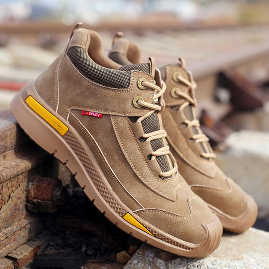 Waterproof Safety Shoes with Style and Comfort - Vigaro-Brown-39-Nora Luxe