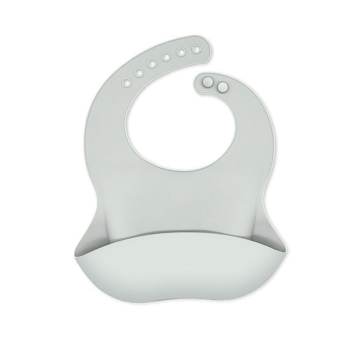 Waterproof Soft Silicone Baby Bibs with Animal Print-Gray-Nora Luxe