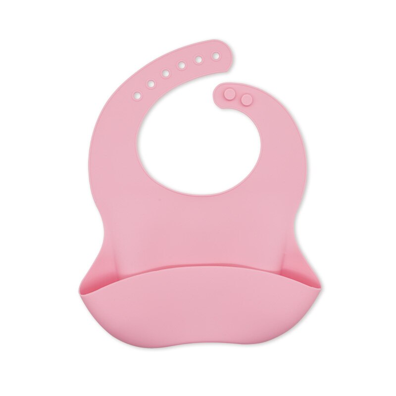Waterproof Soft Silicone Baby Bibs with Animal Print-Pink-Nora Luxe