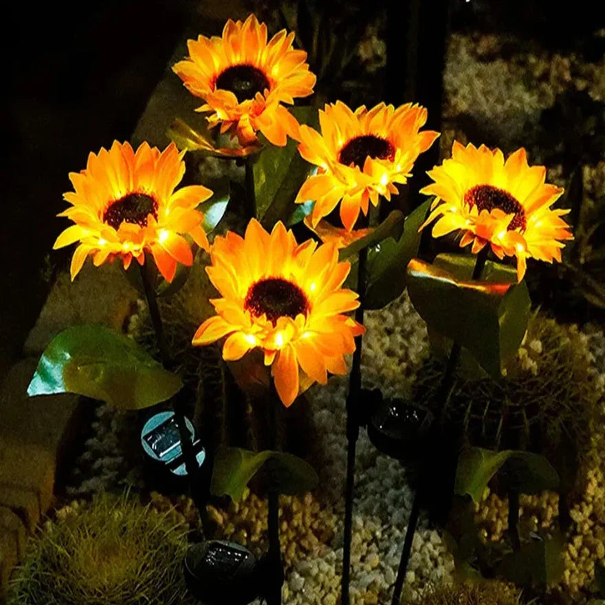 Waterproof Solar Energy Sunflower Lamp - SolarBloom-1-Nora Luxe