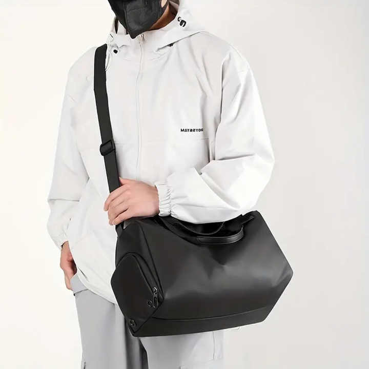 Waterproof Sports Bag with Shoe Compartment - FlexBag Pro-Black-Nora Luxe
