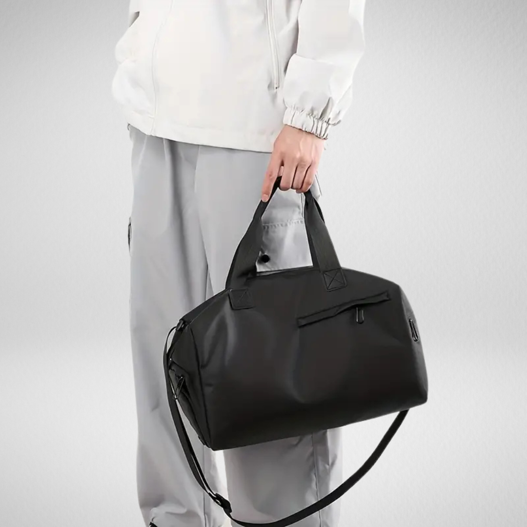 Waterproof Sports Bag with Shoe Compartment - FlexBag Pro-Black-Nora Luxe