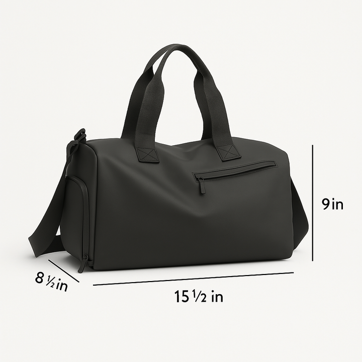 Waterproof Sports Bag with Shoe Compartment - FlexBag Pro-Black-Nora Luxe