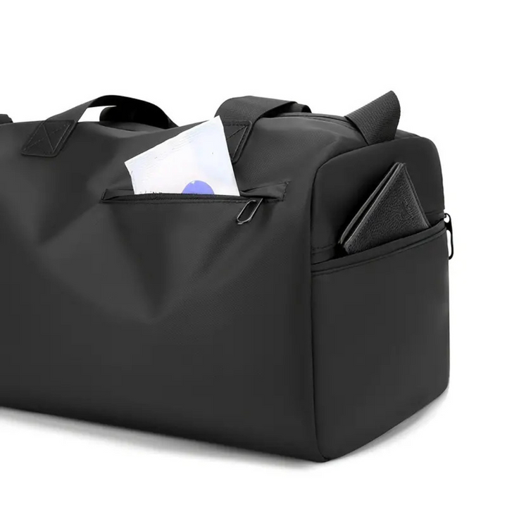 Waterproof Sports Bag with Shoe Compartment - FlexBag Pro-Black-Nora Luxe