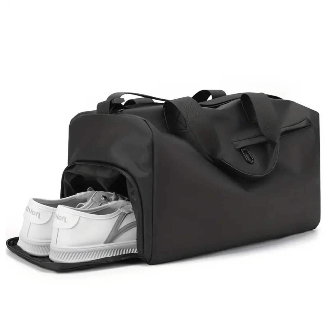 Waterproof Sports Bag with Shoe Compartment - FlexBag Pro-Black-Nora Luxe