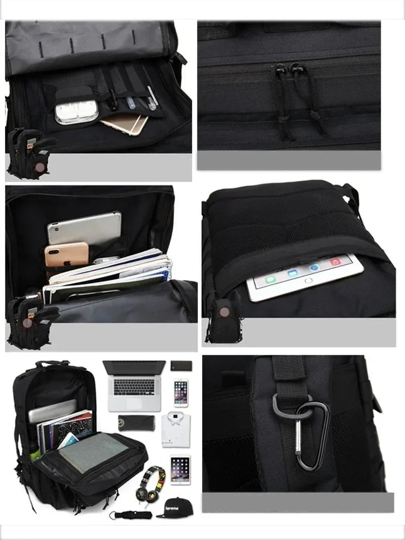 Waterproof Tactical Backpack - AdventurePack-Black-Nora Luxe