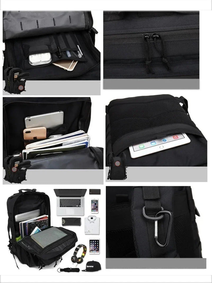 Waterproof Tactical Backpack - AdventurePack-Black-Nora Luxe