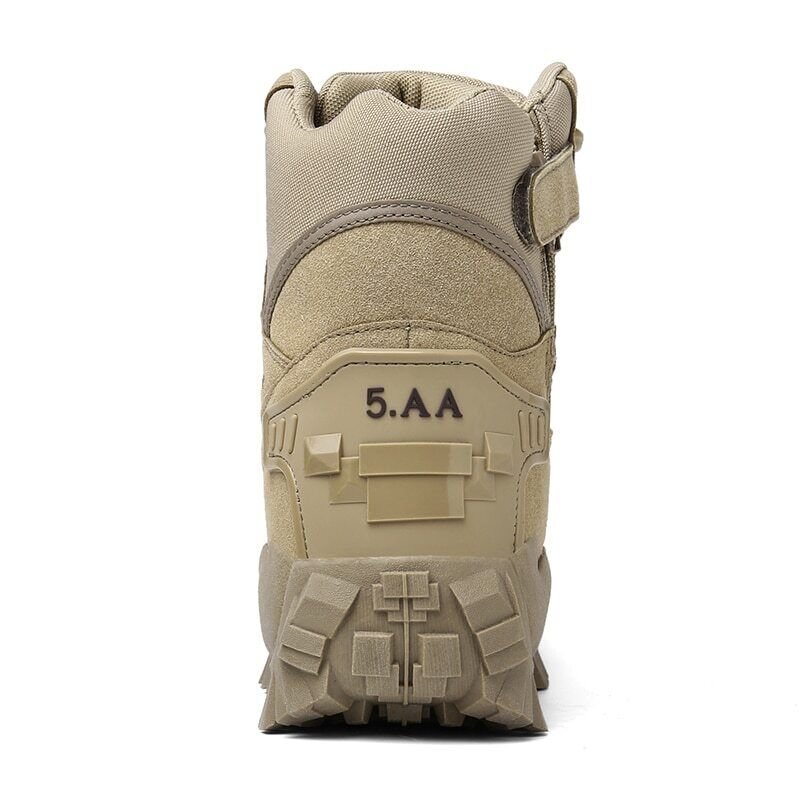 Waterproof Tactical Work Boots with Anti-Puncture – TrailForce Tactical-Beige-6.5-Nora Luxe