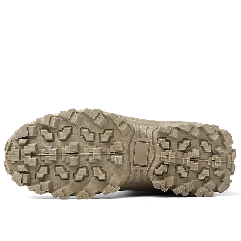 Waterproof Tactical Work Boots with Anti-Puncture – TrailForce Tactical-Beige-6.5-Nora Luxe