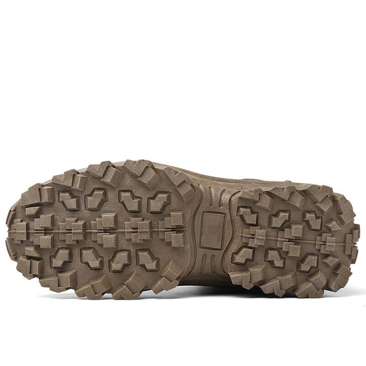 Waterproof Tactical Work Boots with Anti-Puncture – TrailForce Tactical-Beige-6.5-Nora Luxe