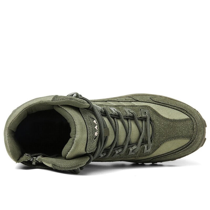 Waterproof Tactical Work Boots with Anti-Puncture – TrailForce Tactical-Beige-6.5-Nora Luxe