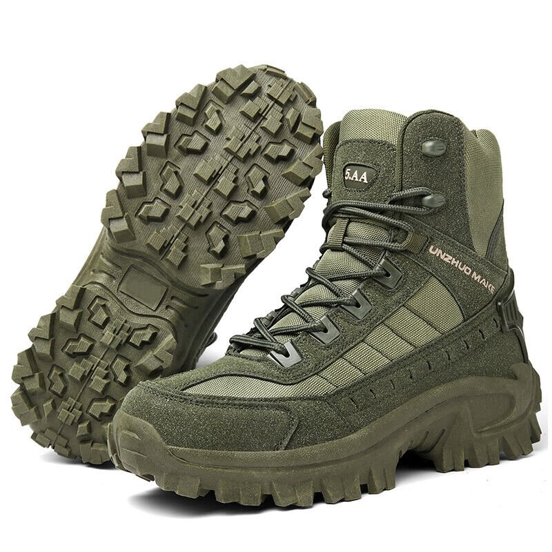 Waterproof Tactical Work Boots with Anti-Puncture – TrailForce Tactical-Beige-6.5-Nora Luxe