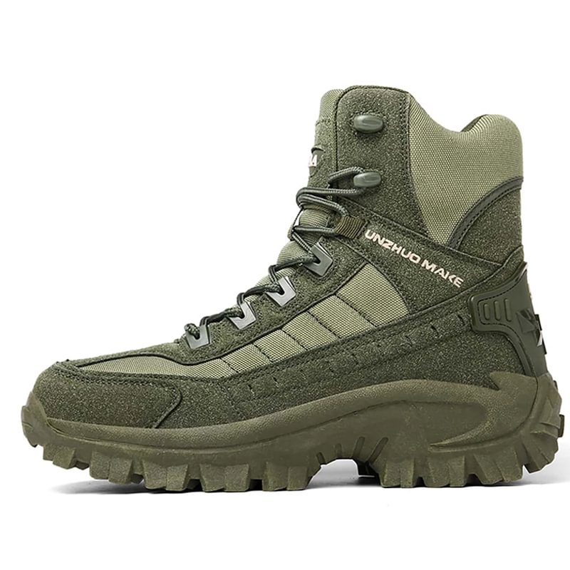 Waterproof Tactical Work Boots with Anti-Puncture – TrailForce Tactical-Beige-6.5-Nora Luxe