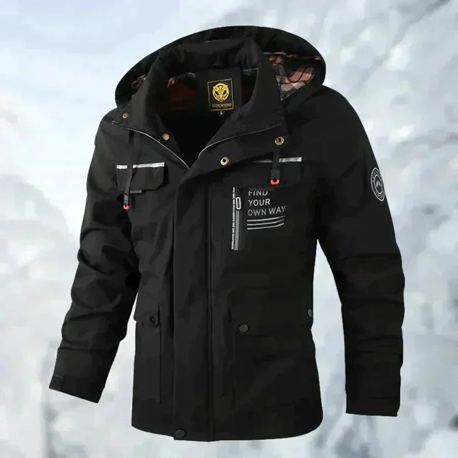 Waterproof Titanium Jacket - Aiden-Black-XS-Nora Luxe