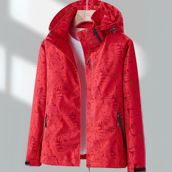 Waterproof Windbreaker for Women - Sophie-Red-M-Nora Luxe