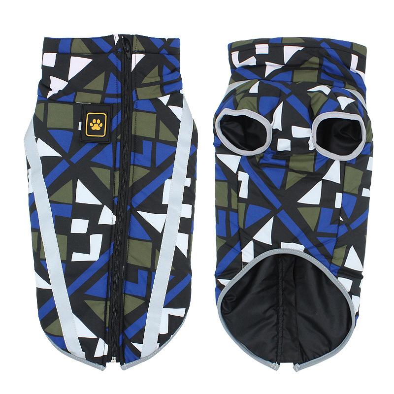 Waterproof Winter Jacket for Dogs - StormGuard-Blue checkered-XS-Nora Luxe