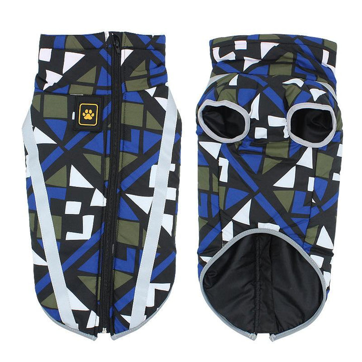Waterproof Winter Jacket for Dogs - StormGuard-Blue checkered-XS-Nora Luxe