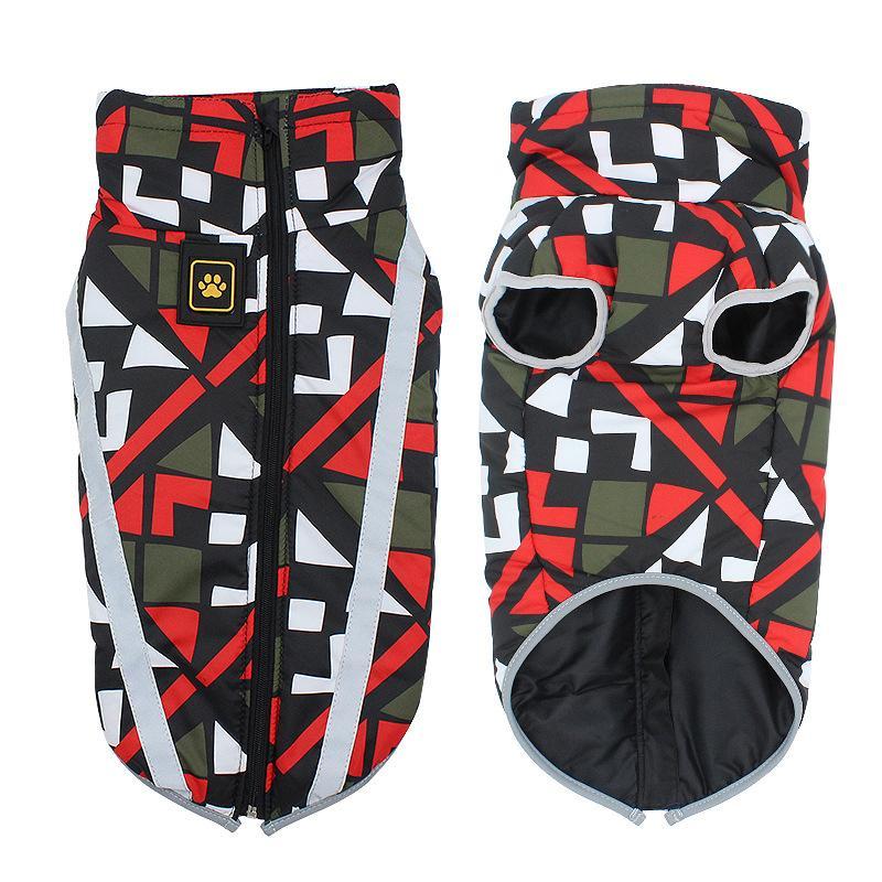 Waterproof Winter Jacket for Dogs - StormGuard-Red checkered-XS-Nora Luxe