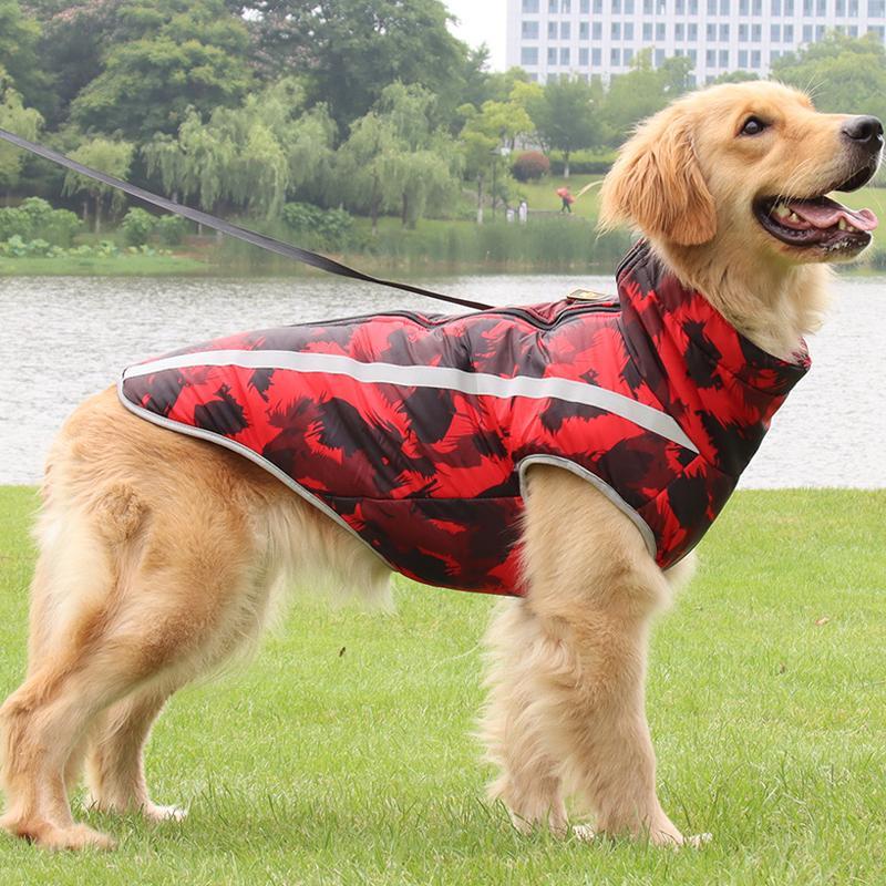 Waterproof Winter Jacket for Dogs - StormGuard-Red graffiti-XS-Nora Luxe