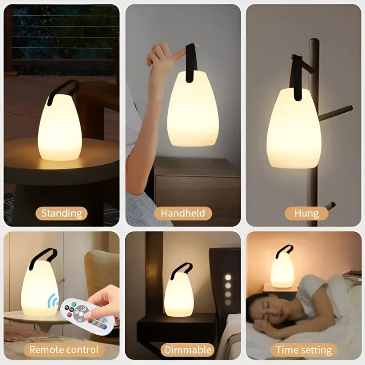 Waterproof Wireless LED Table Lamp for Indoor & Outdoor - Lumora-Round-The Livary