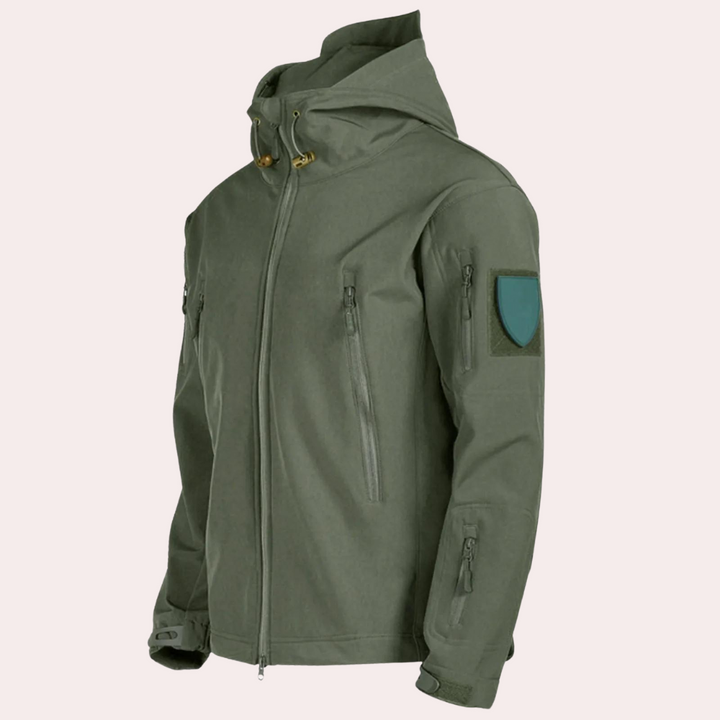 Weather-resistant Outdoor Jacket for Men - Orson-Black-S-Nora Luxe