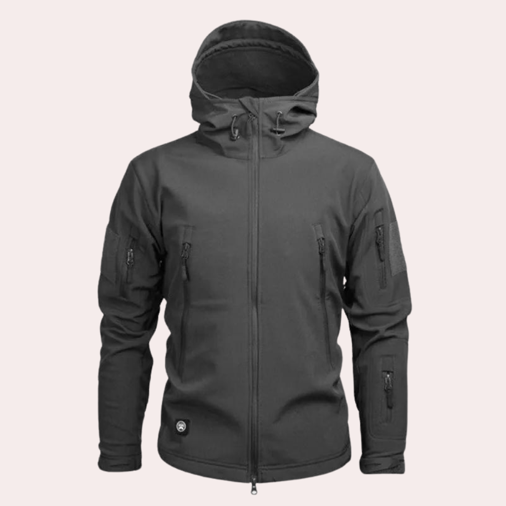 Weather-resistant Outdoor Jacket for Men - Orson-Gray-S-Nora Luxe
