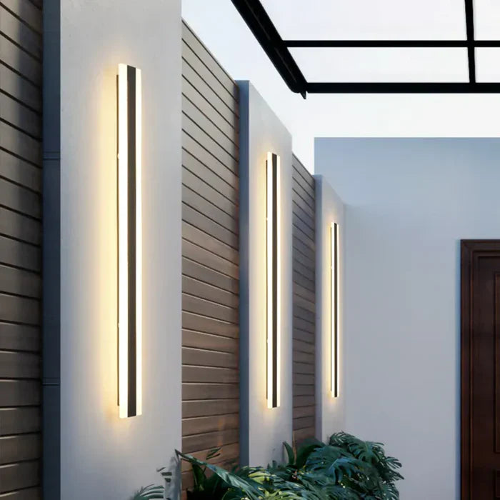 Weather-resistant Outdoor Wall Lamp - RainGuard Light-Warm White-11.81 × 3.54 in (9W)-Nora Luxe
