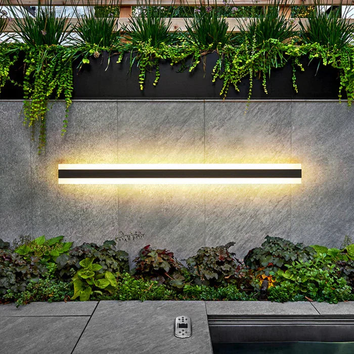 Weather-resistant Outdoor Wall Lamp - RainGuard Light-Warm White-11.81 × 3.54 in (9W)-Nora Luxe