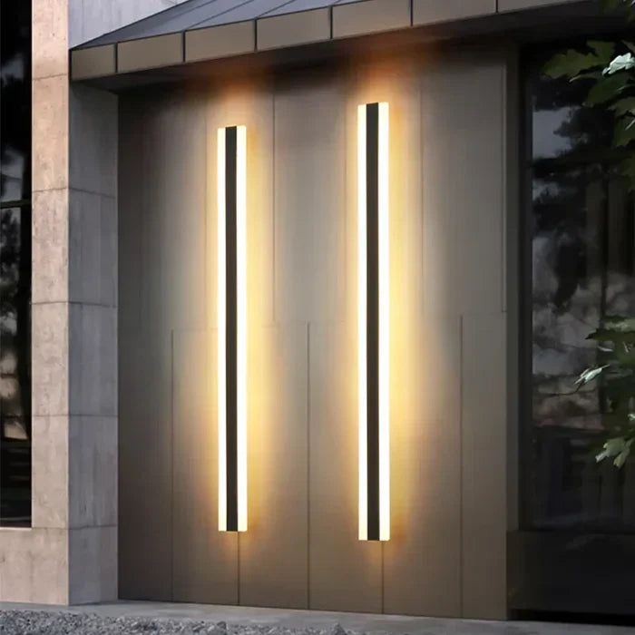 Weather-resistant Outdoor Wall Lamp - RainGuard Light-Warm White-11.81 × 3.54 in (9W)-Nora Luxe