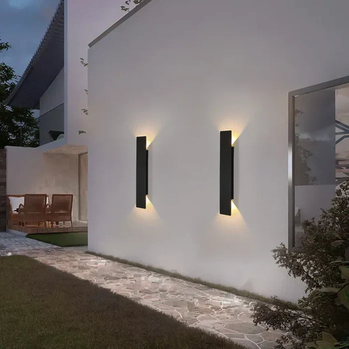 Weatherproof Outdoor Wall Lamp - StormGlow-Warm White-2W 2.13 × 3.82 × 1.38 in-White-Nora Luxe