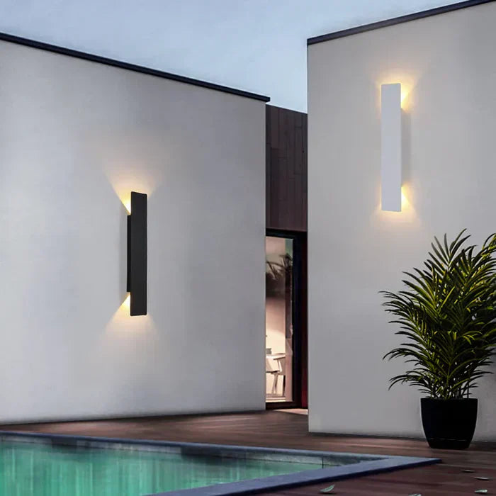 Weatherproof Outdoor Wall Lamp - StormGlow-Warm White-2W 2.13 × 3.82 × 1.38 in-White-Nora Luxe