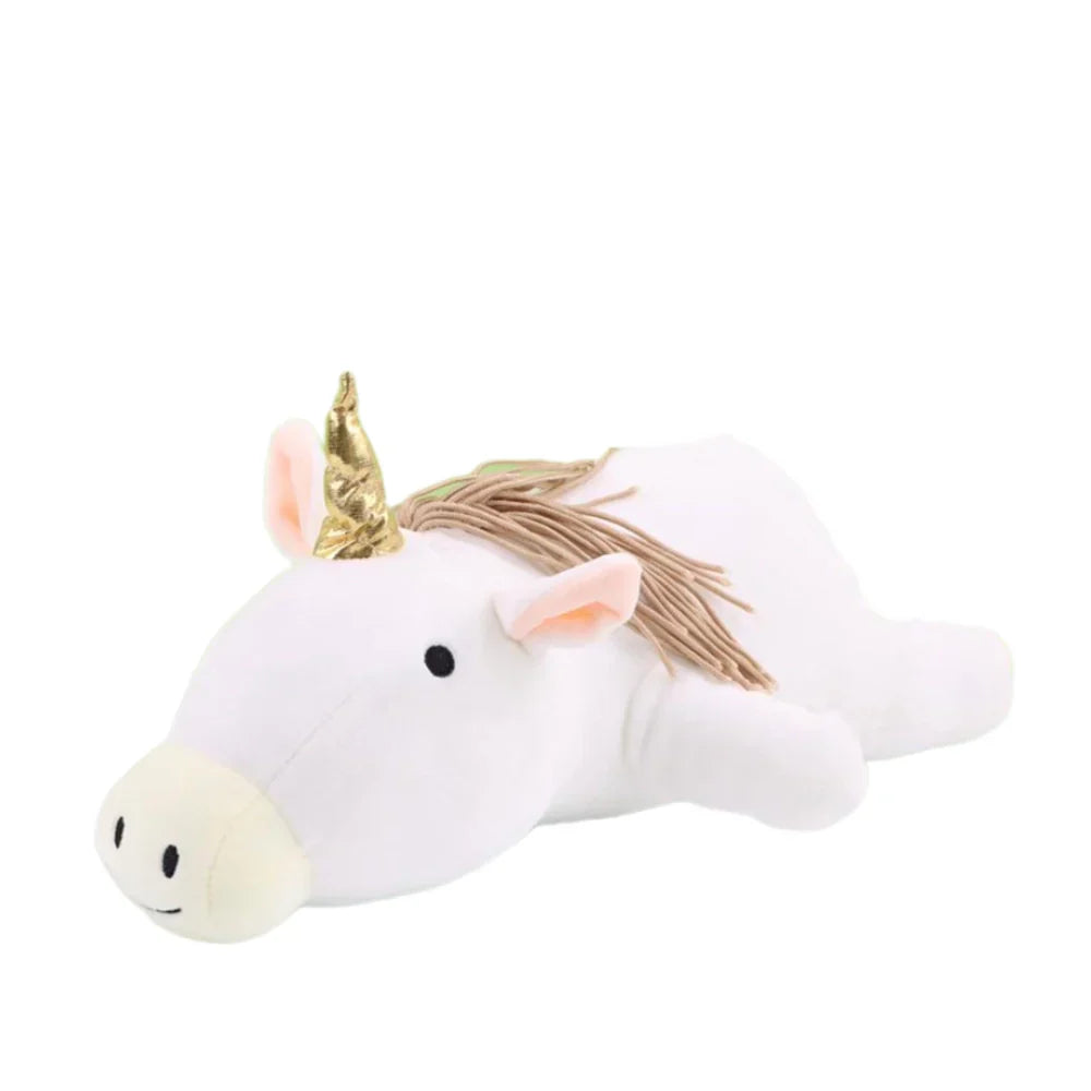 Weighted Dinosaur Plush - CuddleSaurus-White Unicorn-15.7 inches-Nora Luxe
