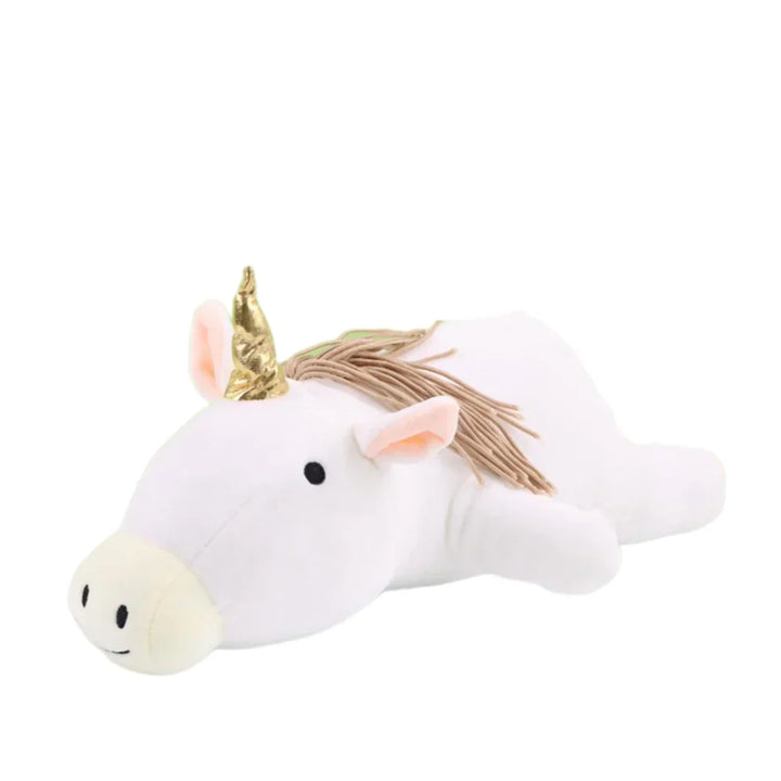 Weighted Dinosaur Plush - CuddleSaurus-White Unicorn-15.7 inches-Nora Luxe