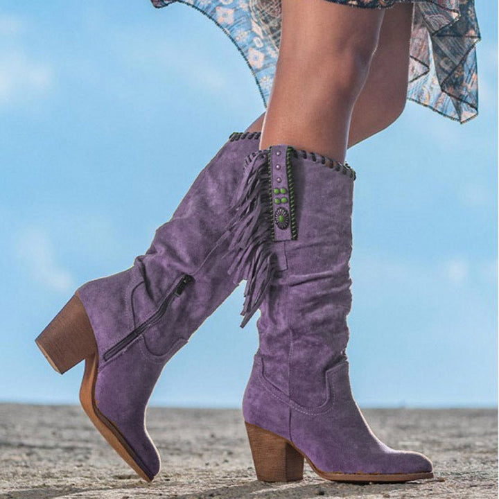 Western Boots - Dakota-Purple-2.0-Nora Luxe