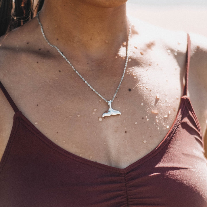 Whale Tail Necklace - Elara-Silver-Nora Luxe