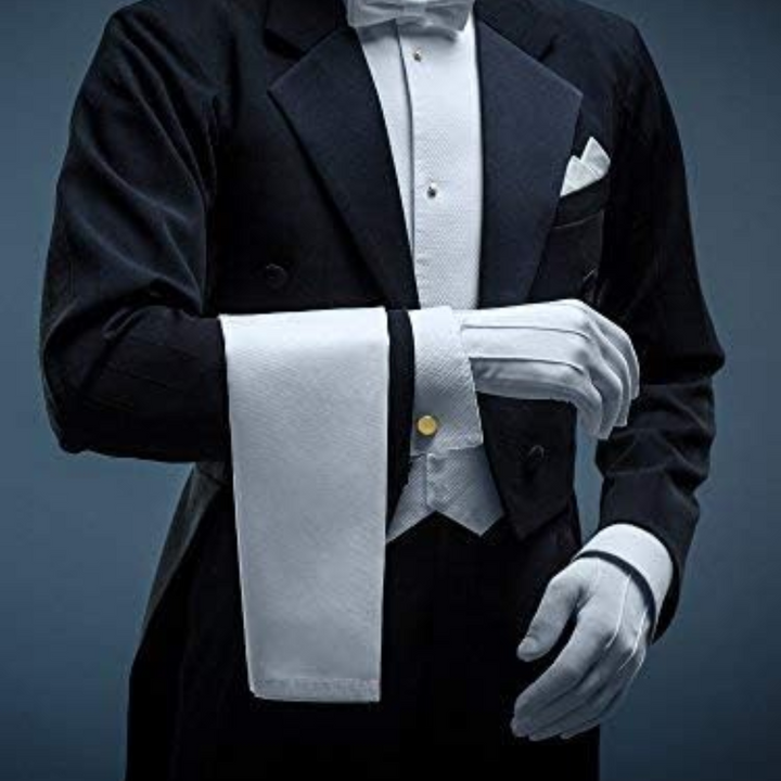 White Cotton Gloves for Formal Style - NobleGrip-Nora Luxe