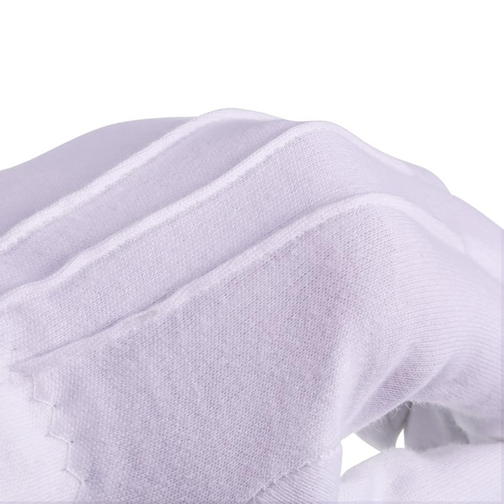 White Cotton Gloves for Formal Style - NobleGrip-Nora Luxe