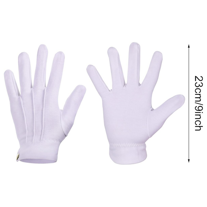 White Cotton Gloves for Formal Style - NobleGrip-Nora Luxe