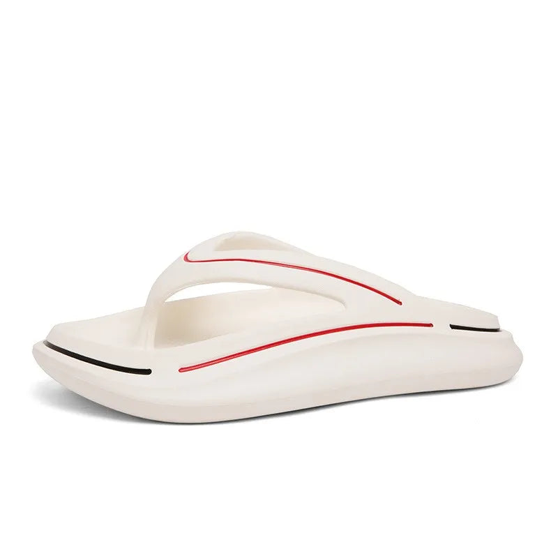 White ultra-light unisex summer slippers with memory foam sole – Jureo-7-Nora Luxe