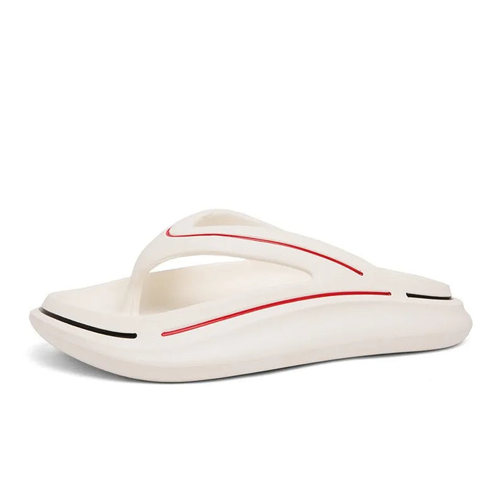 White ultra-light unisex summer slippers with memory foam sole – Jureo-7-Nora Luxe